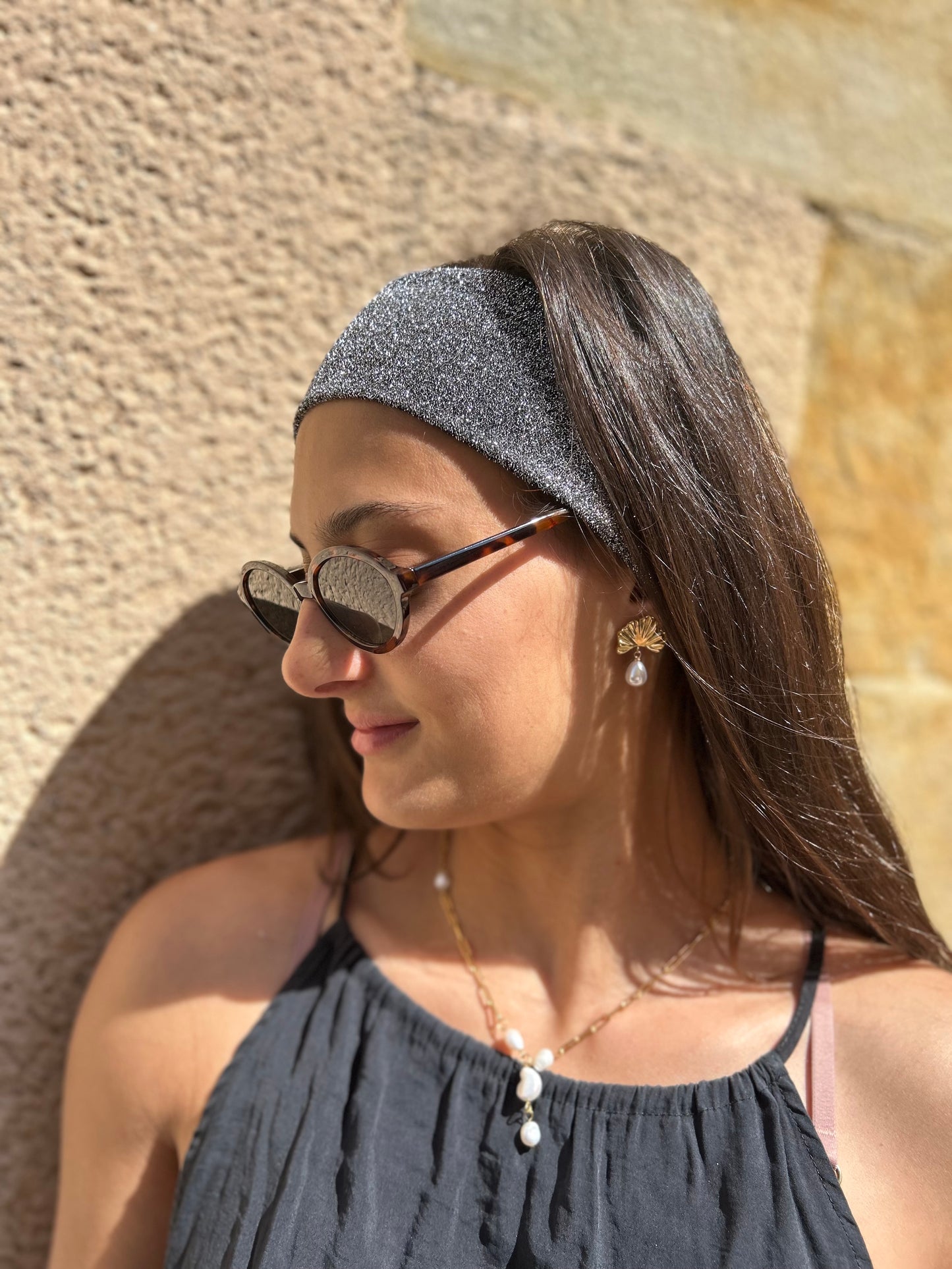 Bandeau noir brillant