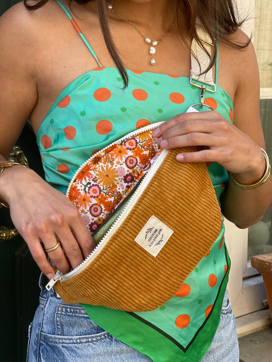 Banane velours camel