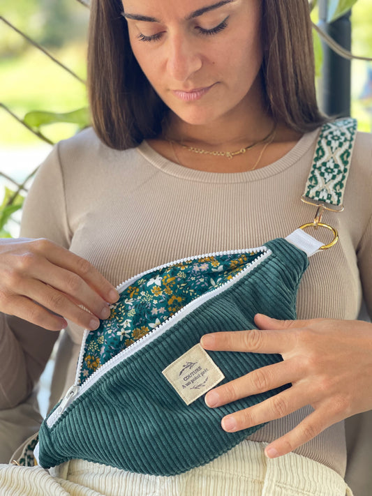 Banane velours vert sapin